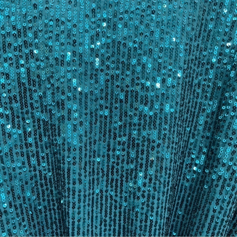 NWT Anthropologie All over sequin green dress size medium size M Christmas dress - Picture 9 of 15